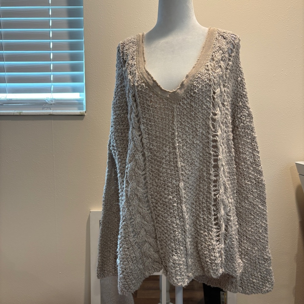 Cozy Beige Knit Sweater